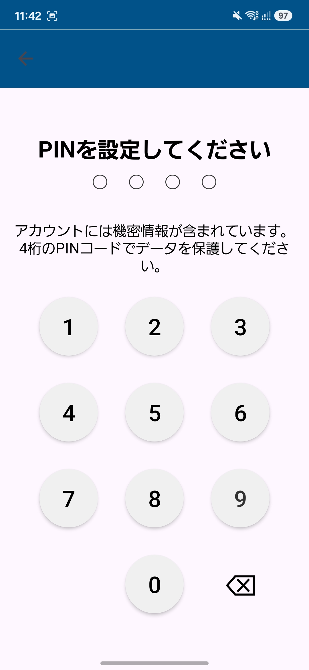 PINを設定してください